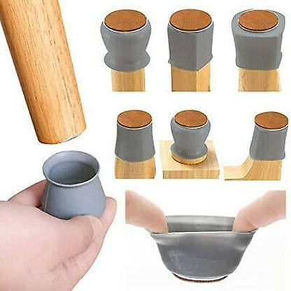 Silicone Furniture Leg Cover Pad for Protecting Floors from Scratches and Noise, Smooth Movment -6pcs.