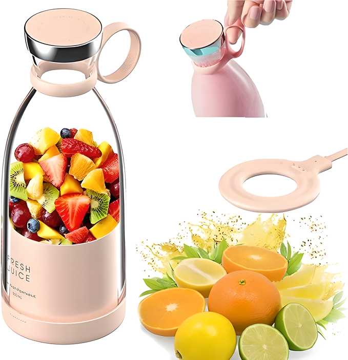 Fresh Juice Portable Blender, 350ML, For Smoothie or Shakes, Baby Food/School/Office/Workout/Travel Use