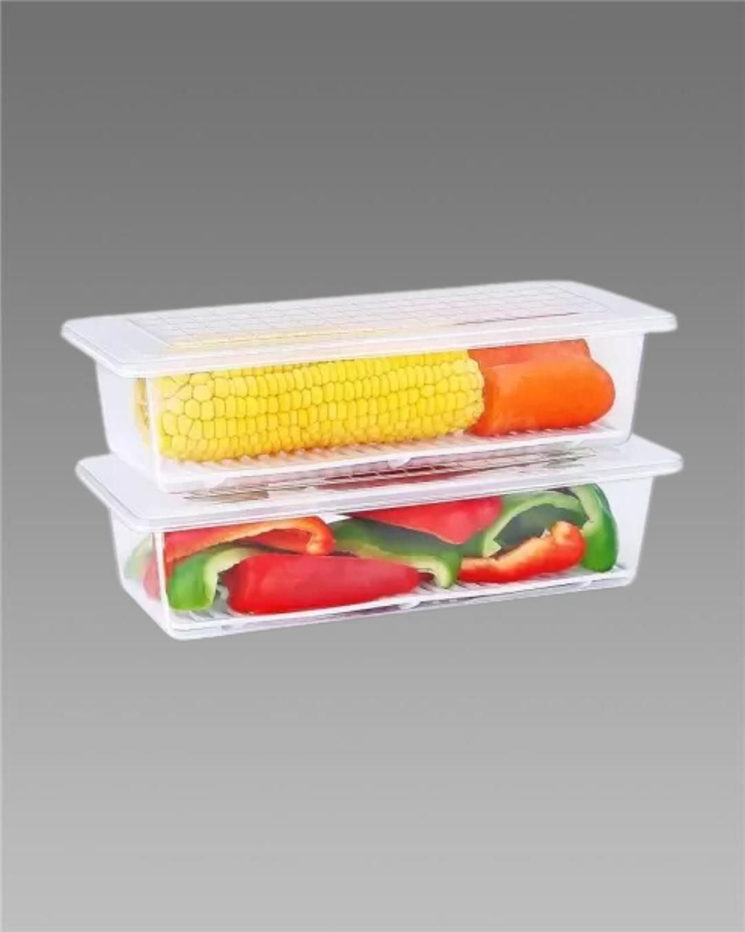 Fridge Storage Containers Box 27*11.6*6.5cm (Pack of 2)