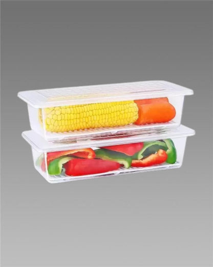 Fridge Storage Containers Box 27*11.6*6.5cm (Pack of 2)